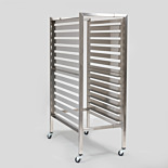 Storage Rack; Perforated, 304 Stainless Steel, 48 W x 28 D x 72 H, 5  Shelves 9611-47