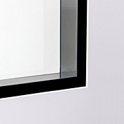 Window, Double-Pane, Flush-Mount 304 SS Frame, Fire-Rated Glass; 47''W x  36''H, for BioSafe® FRP/CPVC Cleanroom