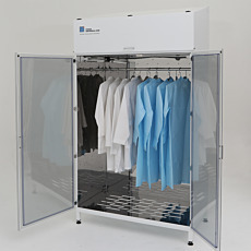 Large uv disinfection cabinet with HEPA filtration for garment storage