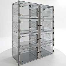 plastic nitrogen desiccator cabinet with 8 chambers