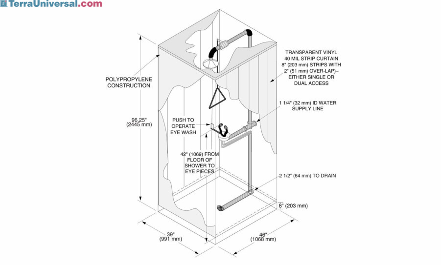 Enclosed Laboratory Safety Shower