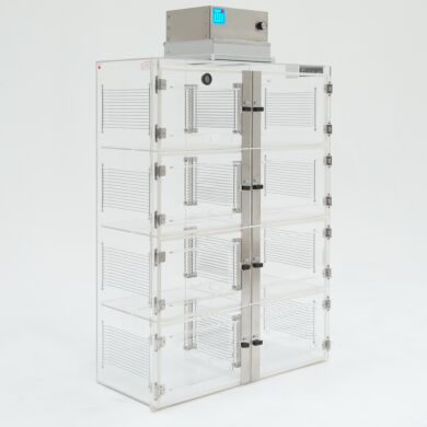 Lab Storage Bin: 4 Fixed Bins, 1 Shelf, Optional Door