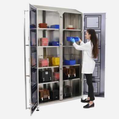 Adjustable Double Lab Shelf with 10 Dividers